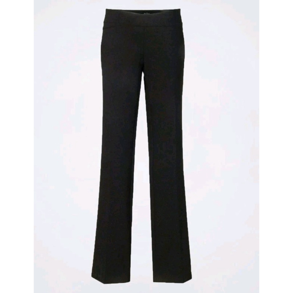 ANNARITA N Pleated Black Flared Pants Size Italian 46 32x36 NWT $275 Classic